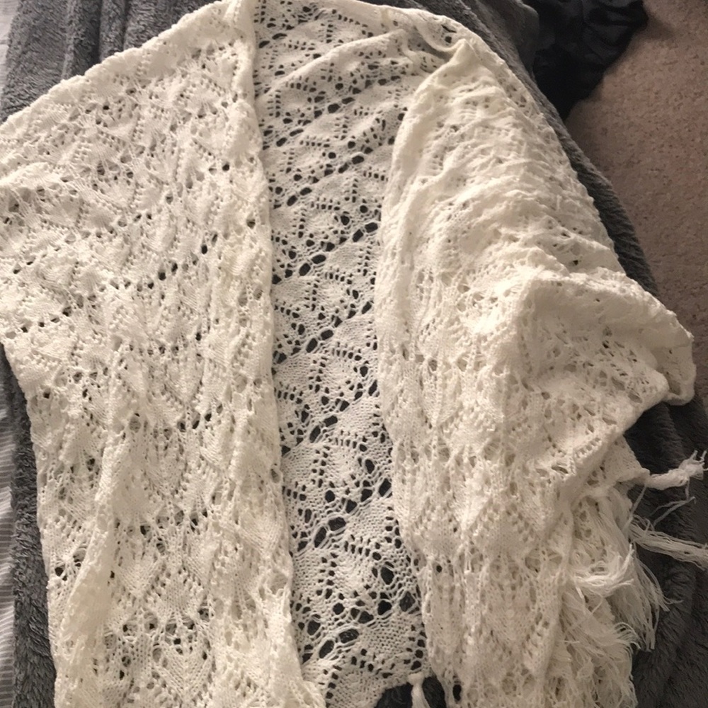 Light, white, loose cardigan